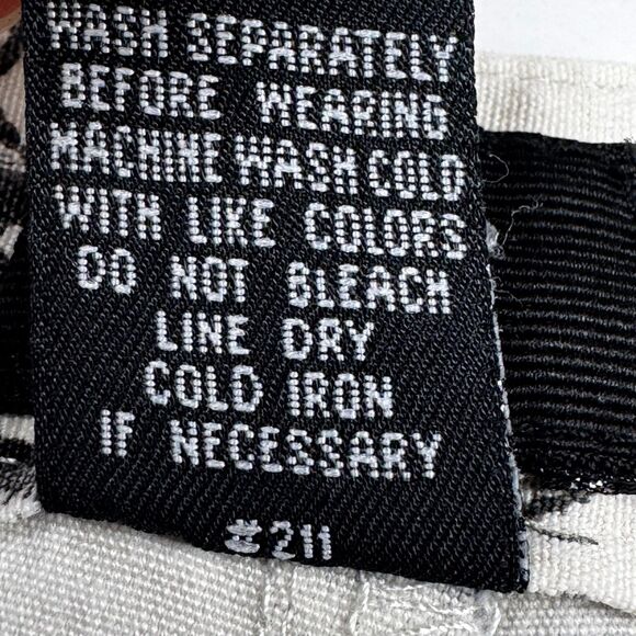 Mossimo Stretch Chino Pants Size 14 Black Ivory Toile Print Y2K - Picture 15 of 15